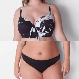 New Bikini Set 38D 16 Lane Bryant Cacique Swim Surf Floral